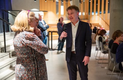 Matt Bourn in conversation with Sarah Skinner, Grace Blue at the Sustainable Advertising Book Launch. Credit Bronac McNeill[11].jpg