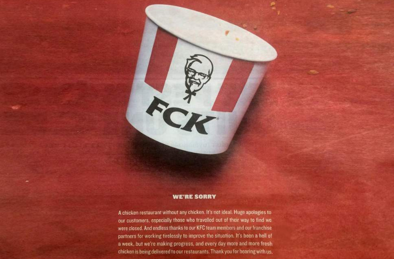 KFC 'We're sorry' by Mother London