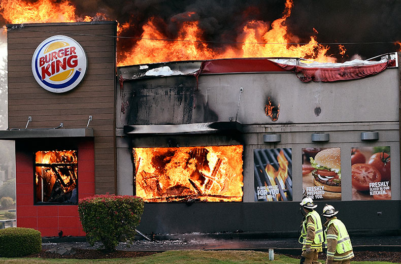 Burger King 'Burning Stores' by DAVID Miami